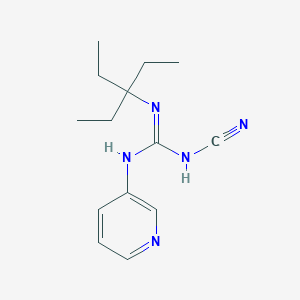 molecular formula C14H21N5 B8478437 N-Cyano-N'-(1,1-diethylpropyl)-N''-3-pyridinylguanidine CAS No. 60559-97-9