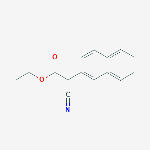 molecular formula C15H13NO2 B8478512 Ethyl 2-(2-Naphthyl)cyanoacetate 
