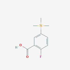 molecular formula C10H13FO2Si B8478754 2-Fluoro-5-trimethylsilyl-benzoic acid 