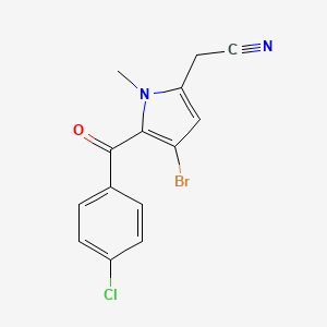 [4-Bromo-5-(4-chlorobenzoyl)-1-methyl-1H-pyrrol-2-yl]acetonitrile