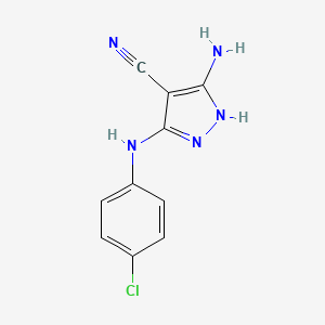 5-amino-3-((4-chlorophenyl)amino)-1H-pyrazole-4-carbonitrile