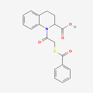 2-Quinolinecarboxylic acid,1-[(benzoylthio)acetyl]-1,2,3,4-tetrahydro-