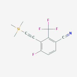 4-Fluoro-2-(trifluoromethyl)-3-((trimethylsilyl)ethynyl)benzonitrile