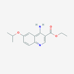 molecular formula C15H18N2O3 B8479028 Ethyl 4-amino-6-isopropoxyquinoline-3-carboxylate 