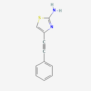 molecular formula C11H8N2S B8479033 4-(Phenylethynyl)thiazole-2-amine 