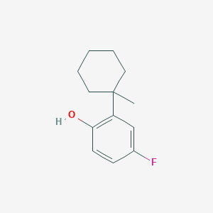 molecular formula C13H17FO B8479057 4-Fluoro-2-(1-methylcyclohexyl)phenol 