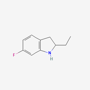 molecular formula C10H12FN B8479157 2-ethyl-6-fluoro-2,3-dihydro-1H-indole 