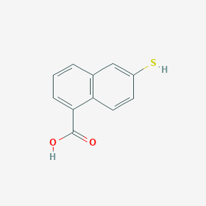 molecular formula C11H8O2S B8479208 6-Sulfanylnaphthalene-1-carboxylic acid 