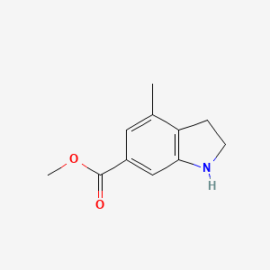 4-Methyl-2,3-dihydro-1H-indole-6-carboxylic acid methyl ester