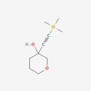 3-((trimethylsilyl)ethynyl)tetrahydro-2H-pyran-3-ol