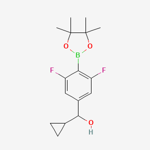 Cyclopropyl(3,5-difluoro-4-(4,4,5,5-tetramethyl-1,3,2-dioxaborolan-2-yl)phenyl)methanol