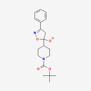 tert-Butyl 4-(5-hydroxy-3-phenyl-4,5-dihydroisoxazol-5-yl)piperidine-1-carboxylate