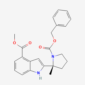 (R)-methyl 2-(1-(benzyloxycarbonyl)-2-methylpyrrolidin-2-yl)-1H-indole-4-carboxylate
