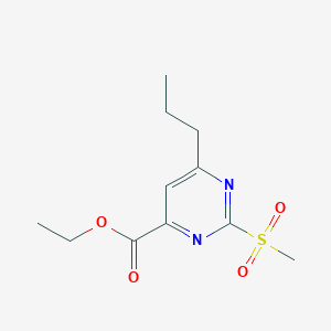 2-Methanesulfonyl-6-propyl-pyrimidine-4-carboxylic acid ethyl ester