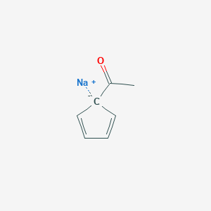 molecular formula C7H7NaO B8479699 Sodium, (1-acetyl-2,4-cyclopentadien-1-yl)- CAS No. 827304-00-7