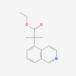 molecular formula C15H17NO2 B8479721 Ethyl 2-(5-isoquinolinyl)-2-methylpropanoate 