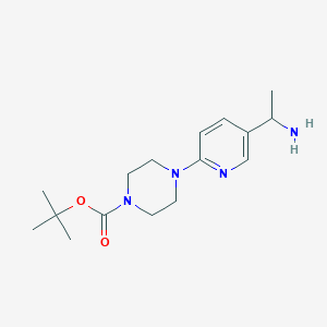 molecular formula C16H26N4O2 B8479872 Tert-butyl 4-(5-(1-aminoethyl)pyridin-2-yl)piperazine-1-carboxylate 