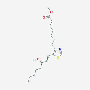 molecular formula C19H31NO3S B8479956 Methyl 7-[5-(3-hydroxyoct-1-en-1-yl)-1,3-thiazol-4-yl]heptanoate CAS No. 62672-05-3