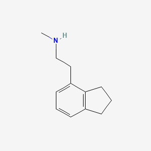 molecular formula C12H17N B8479977 2-(indan-4-yl)ethyl-N-methylamine 