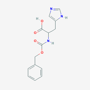 molecular formula C14H15N3O4 B008480 N-Cbz-dl-组氨酸 CAS No. 19728-57-5