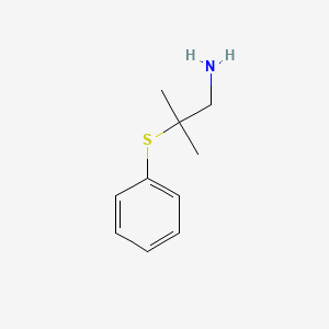 molecular formula C10H15NS B8480016 2-Methyl-2-(phenylthio)propan-1-amine 
