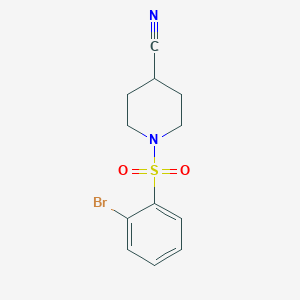 1-((2-Bromophenyl)sulfonyl)piperidine-4-carbonitrile