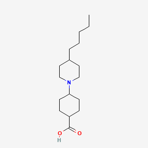 4-(4-Pentylpiperidin-1-yl)cyclohexane-1-carboxylic acid