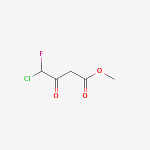 molecular formula C5H6ClFO3 B8480110 Methyl 4-chloro-4-fluoro-3-oxobutyrate 