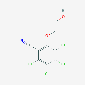 molecular formula C9H5Cl4NO2 B8480130 2,3,4,5-Tetrachloro-6-(2-hydroxyethoxy)benzonitrile CAS No. 61895-86-1