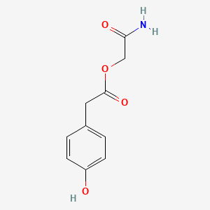 molecular formula C10H11NO4 B8480383 Carbamoylmethyl 4-hydroxyphenylacetate 