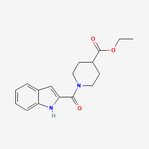 molecular formula C17H20N2O3 B8480441 ethyl 1-(1H-indole-2-carbonyl)piperidine-4-carboxylate 