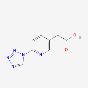 [4-methyl-6-(1H-tetrazol-1-yl)pyridin-3-yl]acetic acid