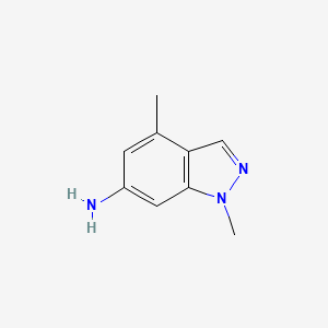 molecular formula C9H11N3 B8480519 1,4-Dimethyl-1H-indazol-6-amine 