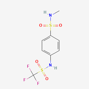 molecular formula C8H9F3N2O4S2 B8480532 N-Methyl-4-[(trifluoromethanesulfonyl)amino]benzene-1-sulfonamide CAS No. 86300-65-4