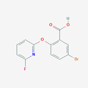 5-Bromo-2-(6-fluoropyridin-2-yloxy)benzoic acid