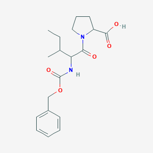 molecular formula C19H26N2O5 B084806 1-[3-Methyl-2-(phenylmethoxycarbonylamino)pentanoyl]pyrrolidine-2-carboxylic acid CAS No. 13211-37-5