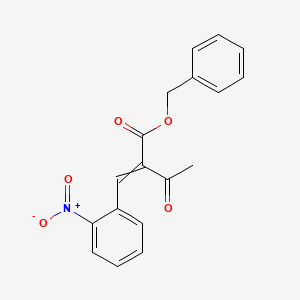 molecular formula C18H15NO5 B8480605 Benzyl 2-[(2-nitrophenyl)methylidene]-3-oxobutanoate CAS No. 61312-22-9