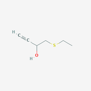 molecular formula C6H10OS B8480622 1-Ethylsulfanyl-but-3-yn-2-ol CAS No. 868692-51-7