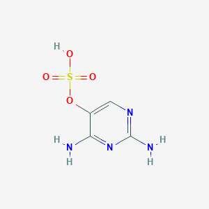 molecular formula C4H6N4O4S B8480633 2,4-Diamino-5-pyrimidinyl hydrogen sulfate 