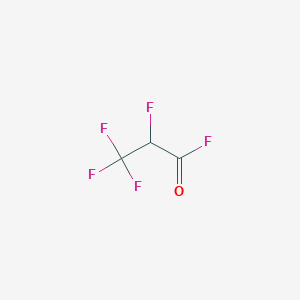 molecular formula C3HF5O B8480648 2,3,3,3-Tetrafluoropropanoyl fluoride CAS No. 6065-84-5
