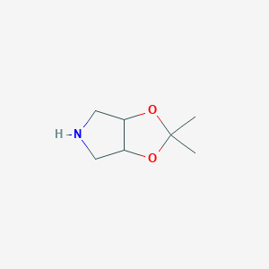 molecular formula C7H13NO2 B8481256 cis-2,2-dimethyl-4,5,6,6a-tetrahydro-3aH-[1,3]dioxolo[4,5-c]pyrrole 