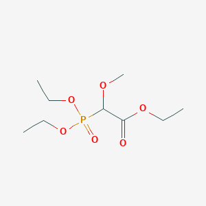 molecular formula C9H19O6P B8481300 Ethyl 2-(diethoxyphosphoryl)-2-methoxyacetate 