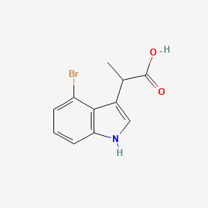 molecular formula C11H10BrNO2 B8481384 methyl (4-bromo-1H-indol-3-yl)acetic acid 