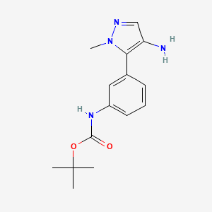 tert-butyl 3-(4-amino-1-methyl-1H-pyrazol-5-yl)phenylcarbamate