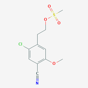 2-(2-Chloro-4-cyano-5-methoxyphenyl)ethyl methanesulfonate