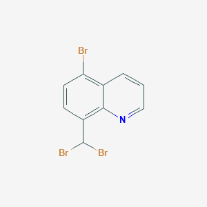 molecular formula C10H6Br3N B8481421 5-Bromo-8-(dibromomethyl)quinoline 
