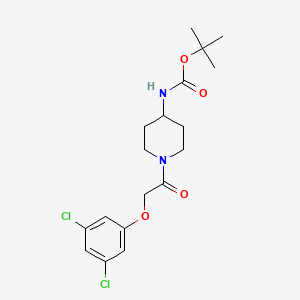 molecular formula C18H24Cl2N2O4 B8481430 tert-butyl N-[1-[2-(3,5-dichlorophenoxy)acetyl]piperidin-4-yl]carbamate 