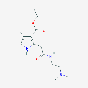 molecular formula C14H23N3O3 B8481704 ethyl 2-[2-[2-(dimethylamino)ethylamino]-2-oxoethyl]-4-methyl-1H-pyrrole-3-carboxylate 