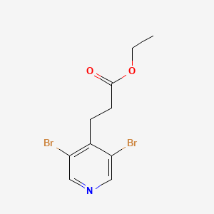 molecular formula C10H11Br2NO2 B8481855 Ethyl 3-(3,5-dibromopyridin-4-yl)propanoate 