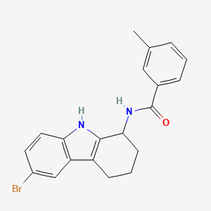 molecular formula C20H19BrN2O B8481908 N-(6-Bromo-2,3,4,9-tetrahydro-1H-carbazol-1-yl)-3-methylbenzamide CAS No. 827590-61-4
